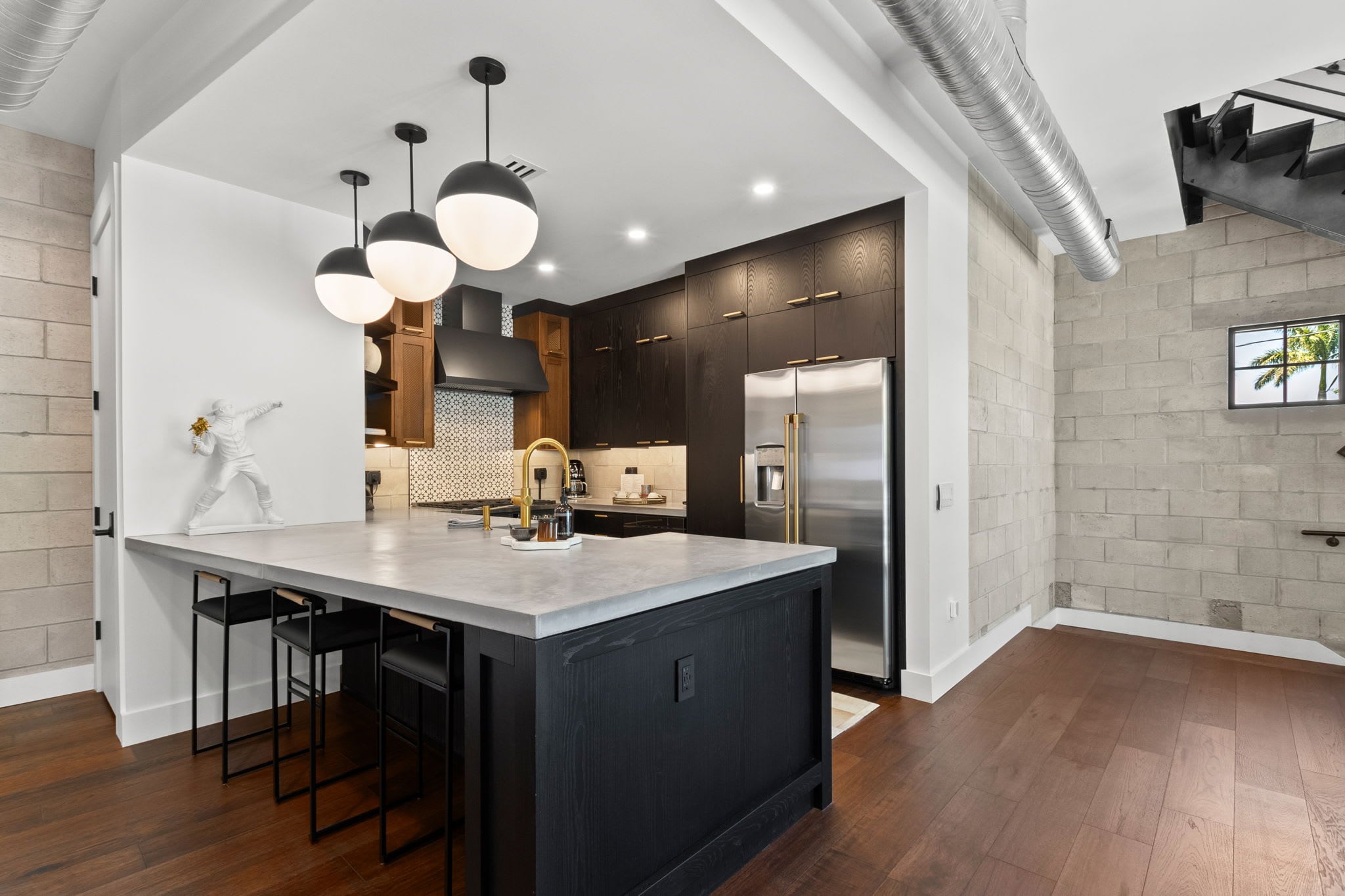 Our home boasts top-of-the-line stainless steel kitchen appliances. Our home boasts top-of-the-line stainless steel kitchen appliances.