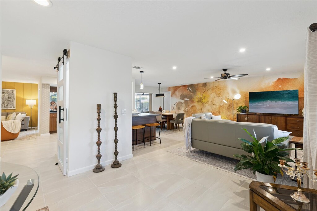 The neutral tones and modern decor make this space perfect for relaxation.