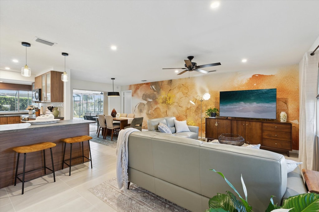 Step into our spacious living room, designed with comfort.