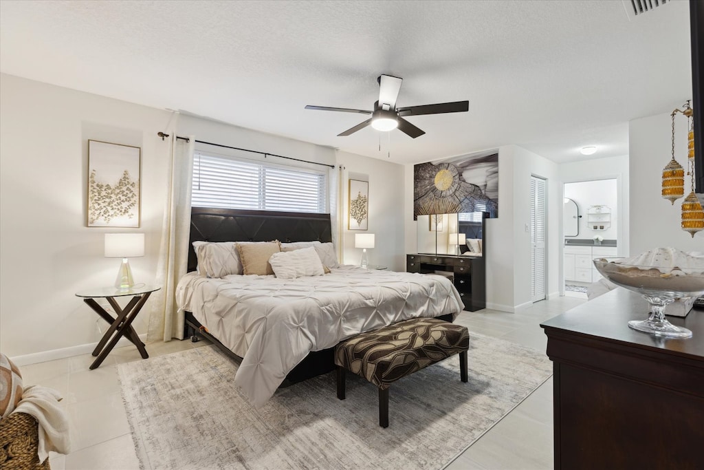 Master bedroom with bathroom