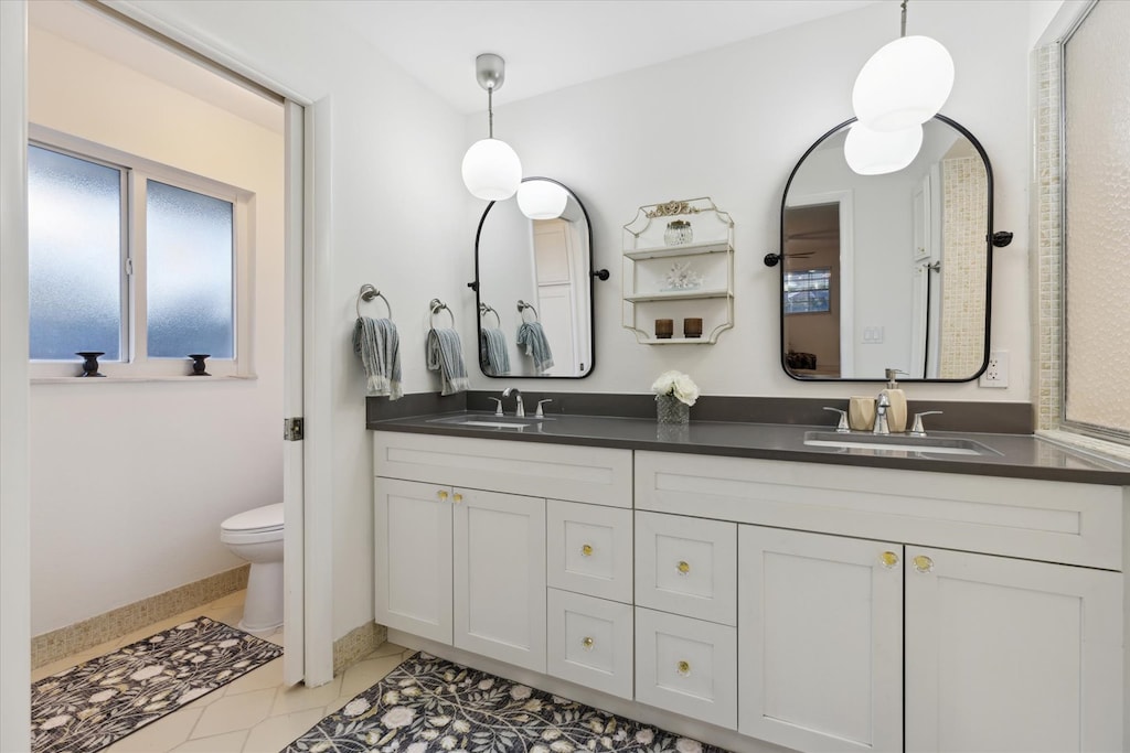 Wide and bright bathroom