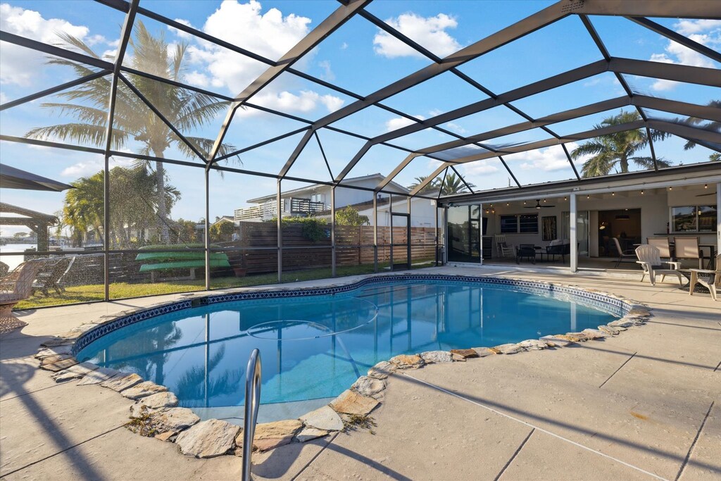 Swim and enjoy to this private pool.