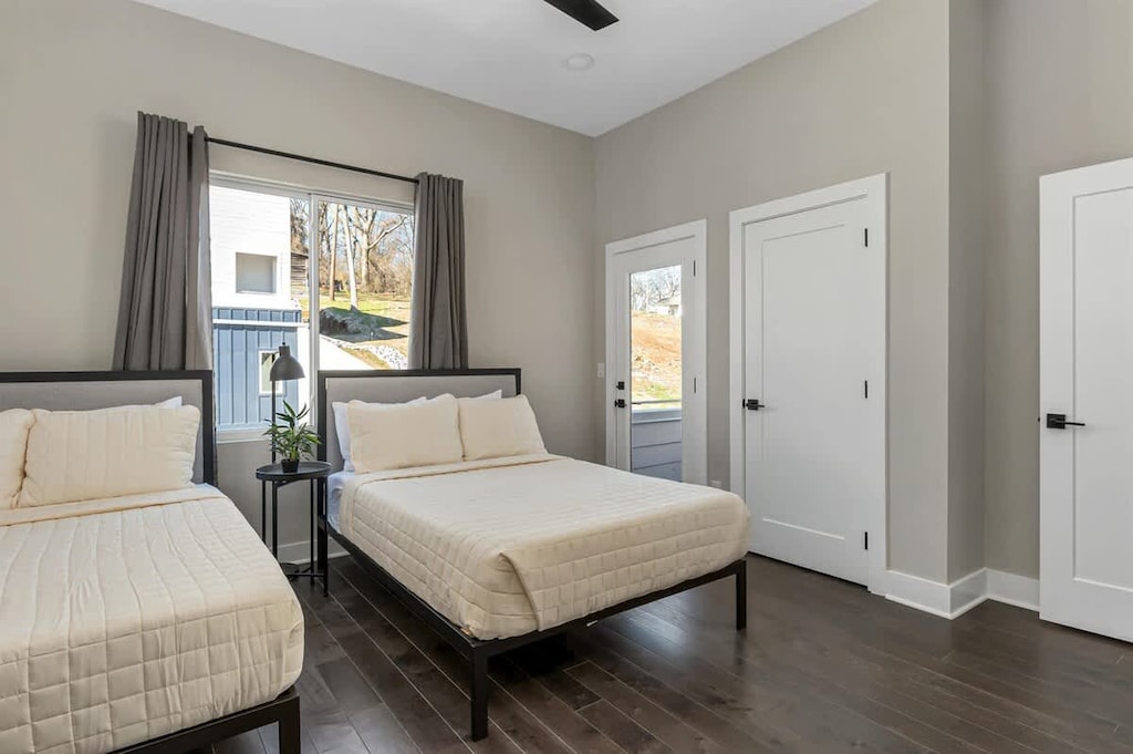 Bedroom 2 - Two full beds for extra guests.