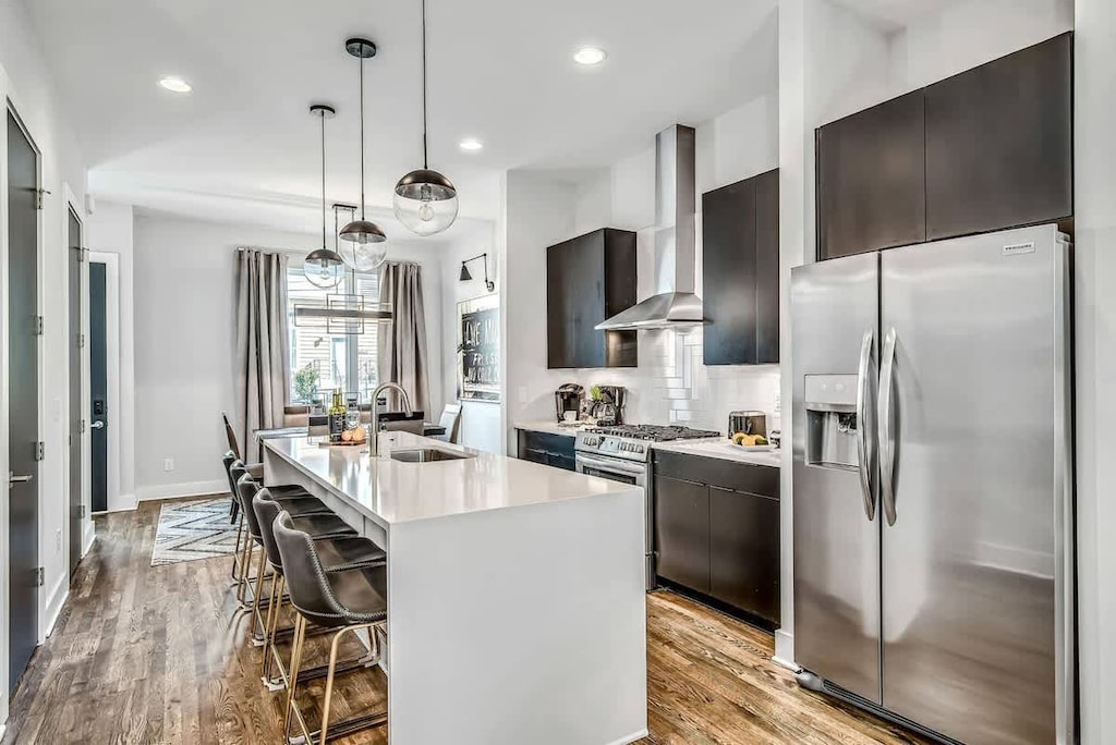 Cook like a chef in this modern, sunlit kitchen with stylish seating!