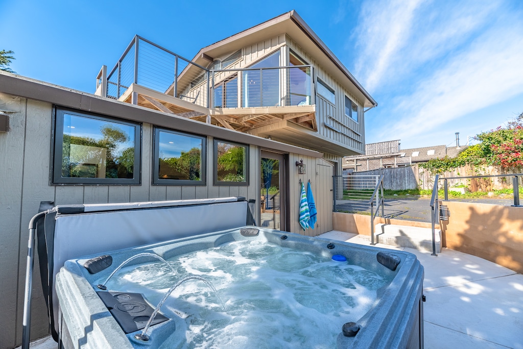 Step outside for a relaxing soak and feel the city melt away..  city melt away.