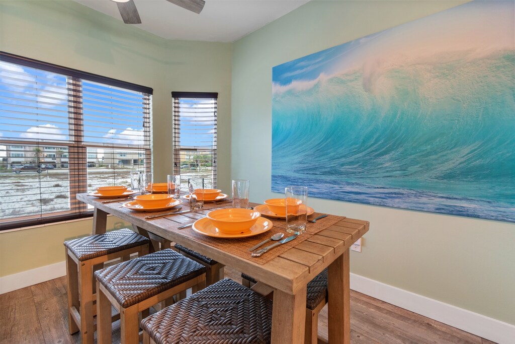 Lively decor throughout