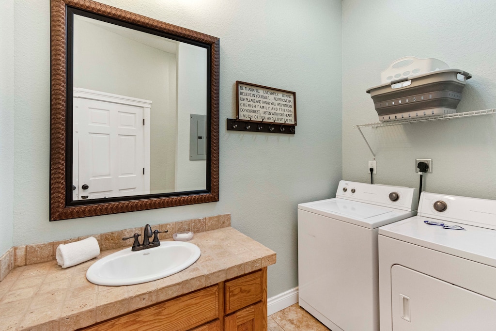 Convenient half bath on the main floor