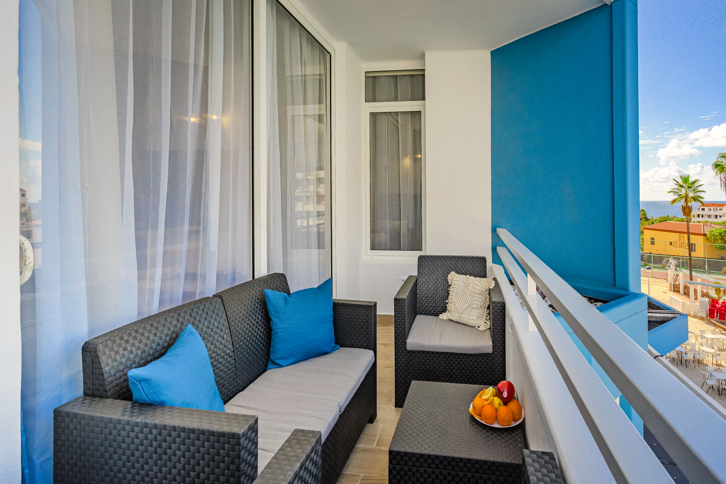 Balcony with Outside Furniture, Sea View and Pool View Balcony with Outside Furniture, Sea View and Pool View
