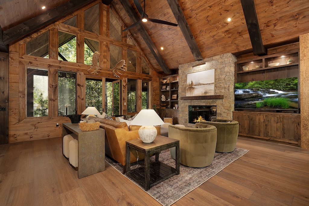 Iron Tree Lodge - Entry Level Living Room