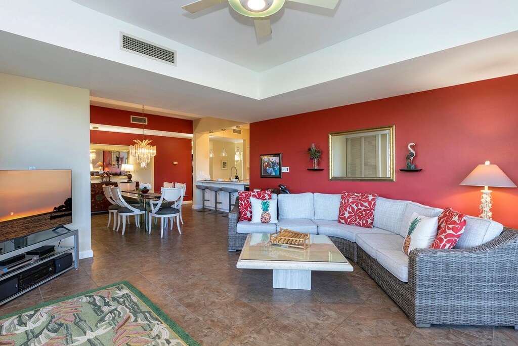 Spacious living room......