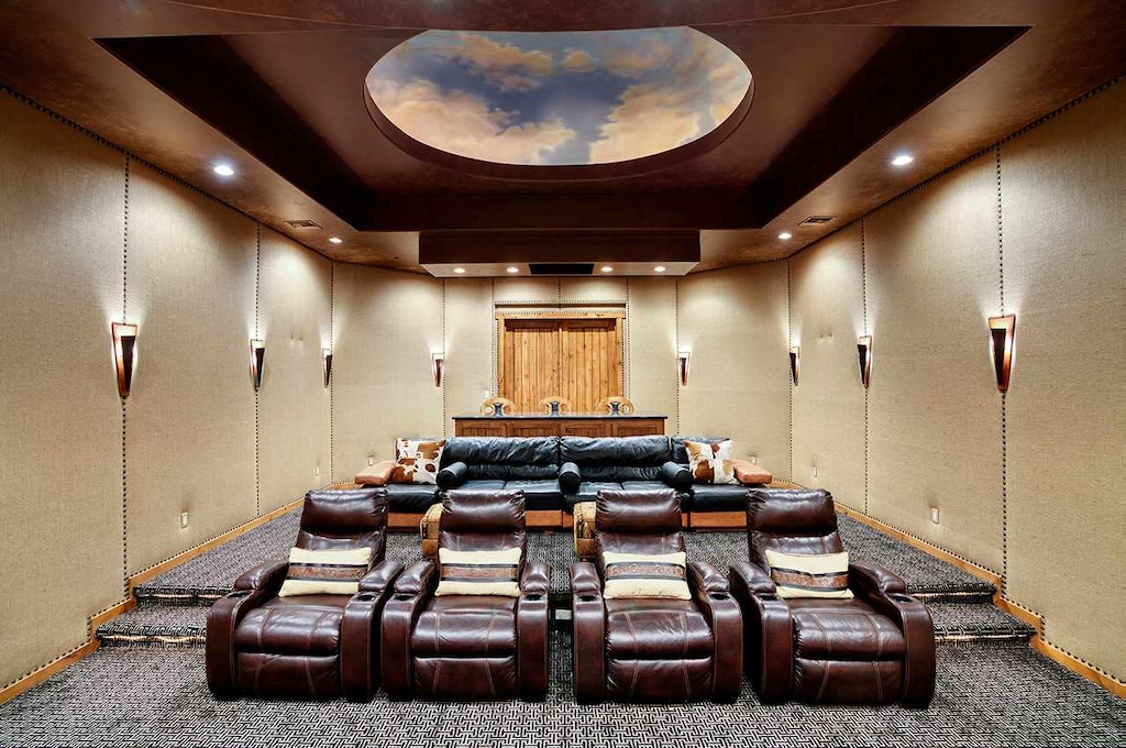 State-of-the-art theater with 140-inch screen and premium surround sound