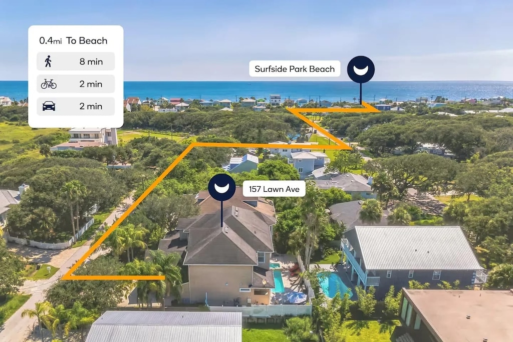 Path to the Surfside Park Beach Access Point.