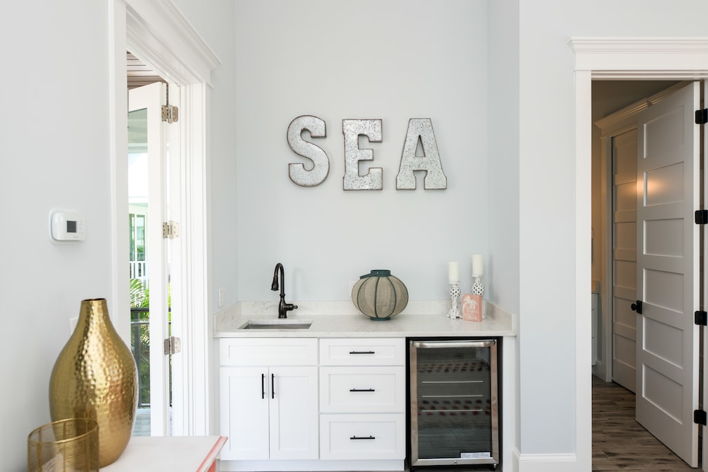 Mini bar with modern flair