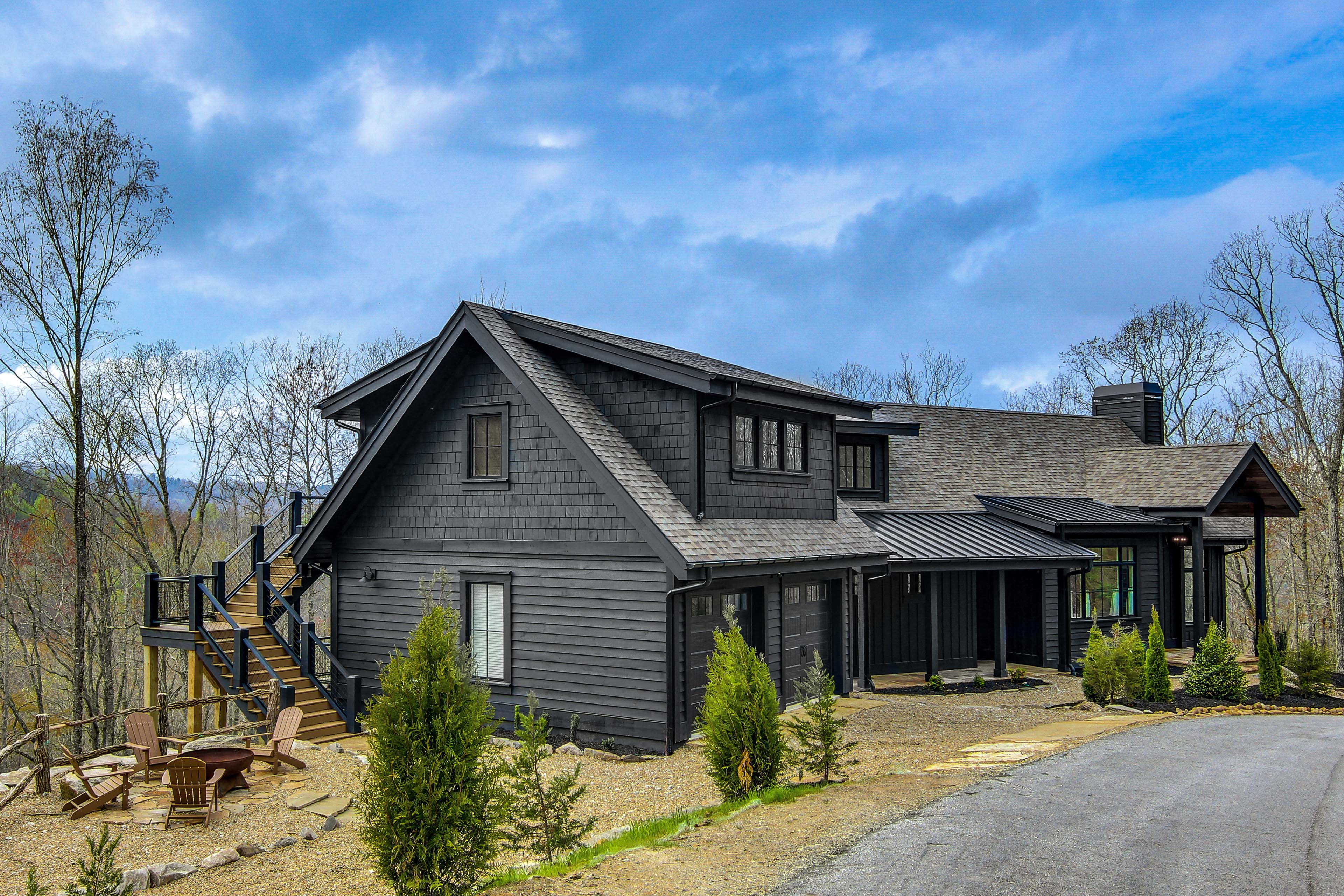 ’Black Chalet’ Mtn-View Home w/ Deck in Glenville! - Home Rental in ...