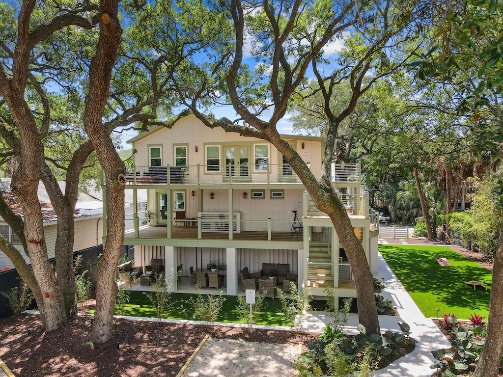 Exterior of The Woods building. 