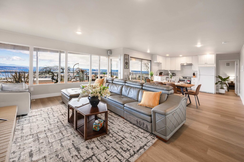 Here is the open concept living room