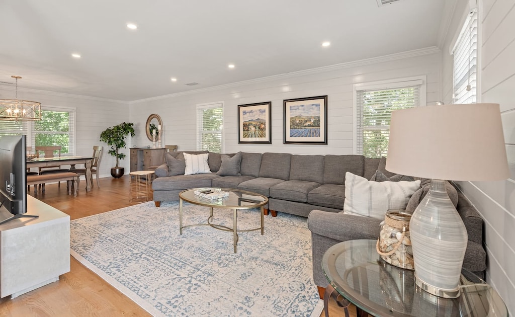 Large couch in the living room.