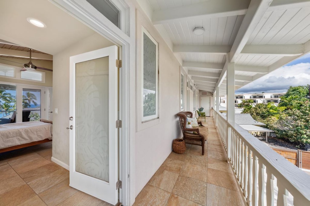 Balcony space on back of hoome