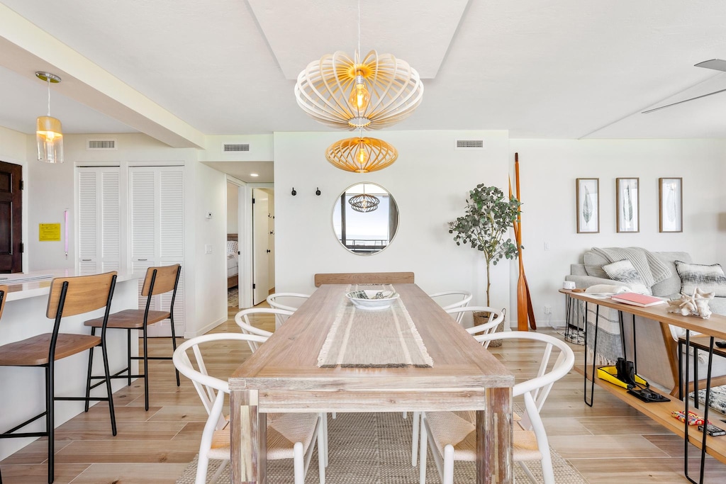 Stunning light fixtures and all the touches