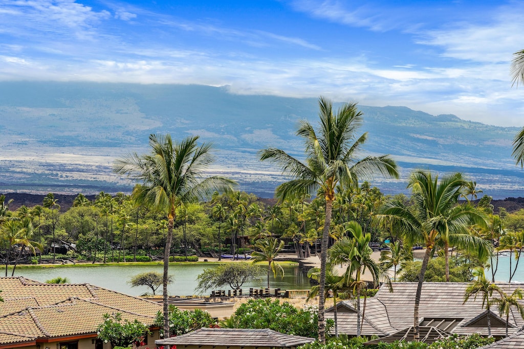 Lanai views of the mountain~ pond and beach