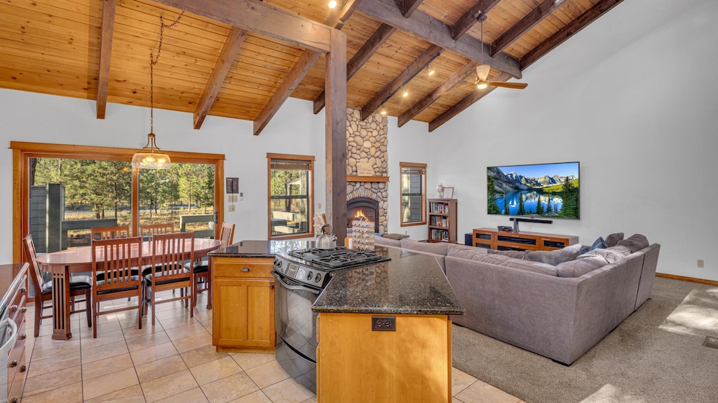 kitchen island stove