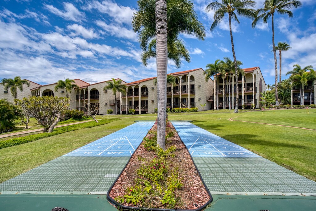 Enjoy playing shuffleboard