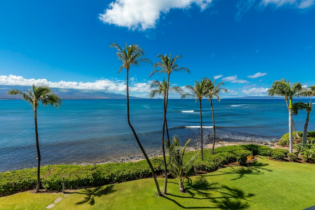 View from your private Lanai looking West. Turtles love this bea