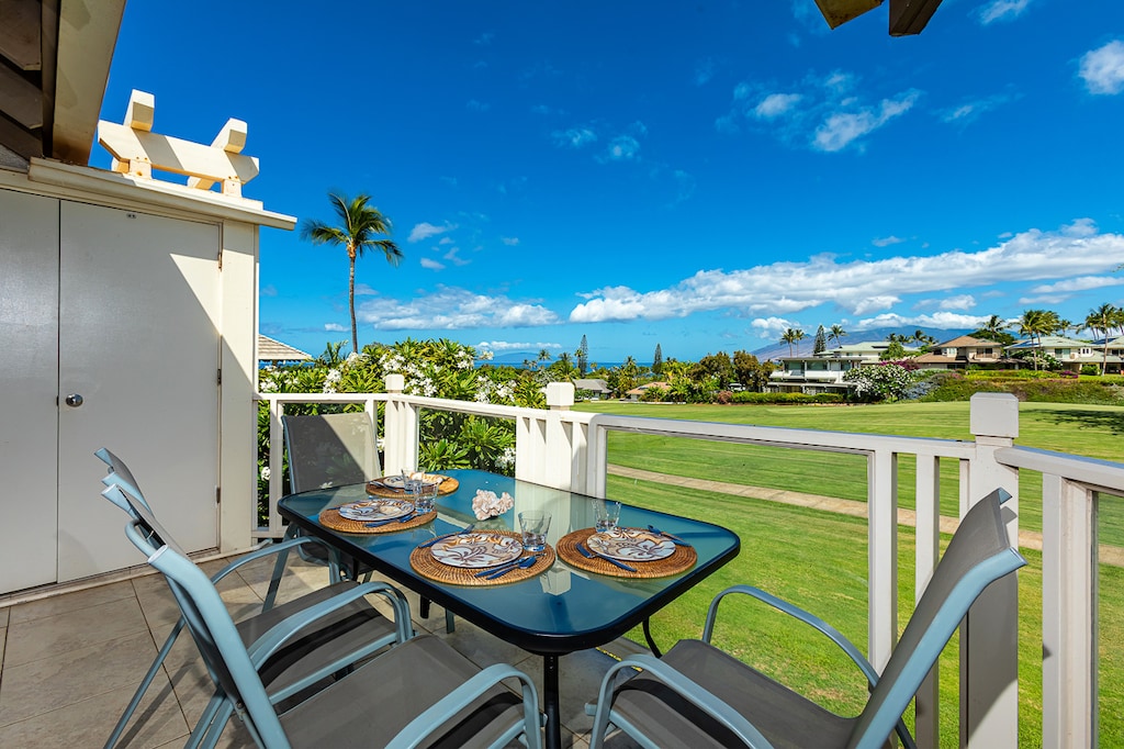 Enjoy outdoor dining on your private lanai! 