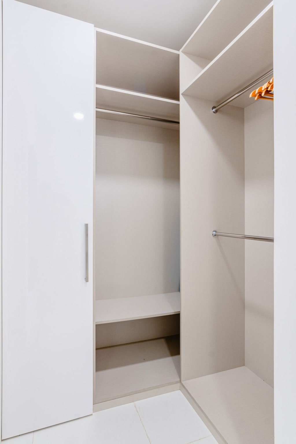 Keep your stay organized with a sleek and spacious closet, perfect for your essentials -  Shelving and hanging racks make unpacking simple and stress free - Functional yet stylish space is thoughtfully designed to make you feel right at home