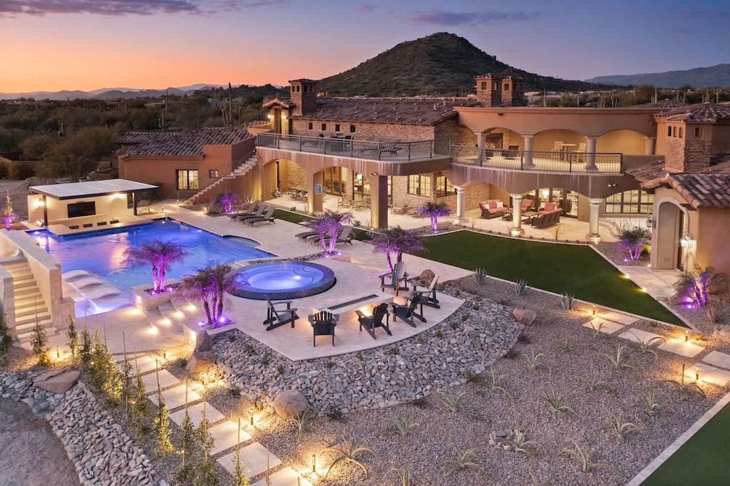 Take in expansive views of the Sonoran desert everywhere you look at this massive estate. 