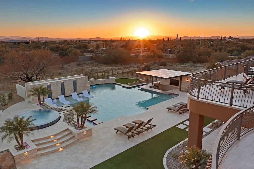 Enjoy the Arizona sunsets from the wrap around balcony
