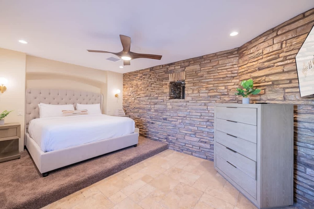 King Bedroom 8 - Upstairs king bedroom 8 with private balcony and desert views