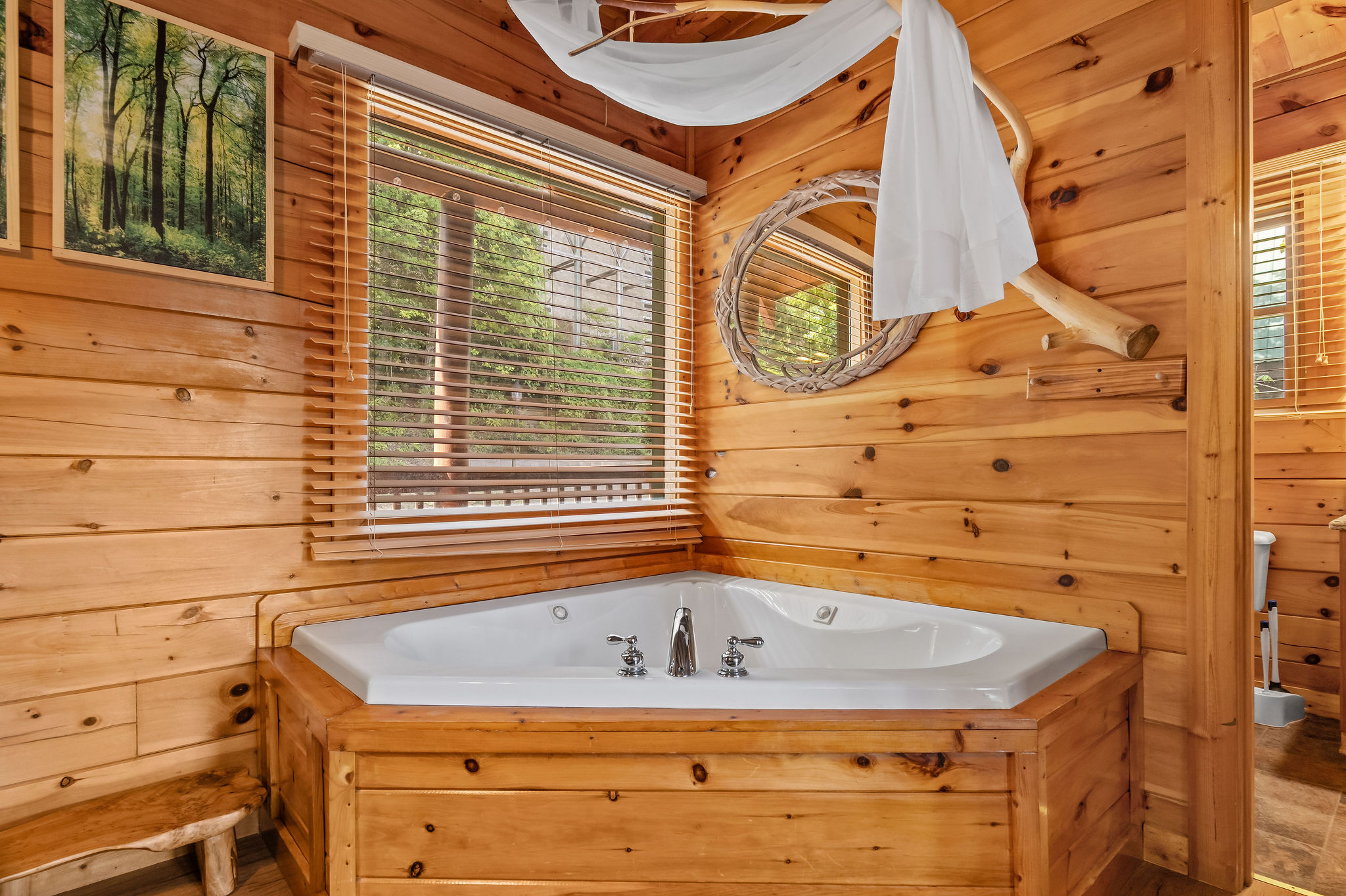 Jacuzzi tub with window