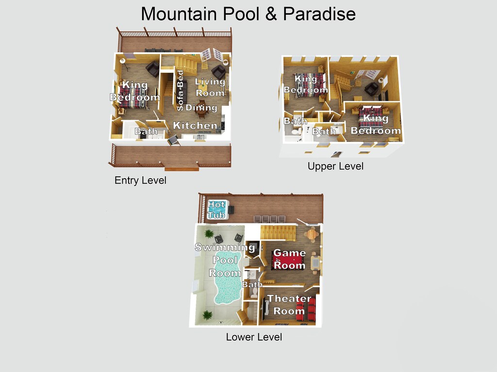 Mountain Pool & Paradise floor layout