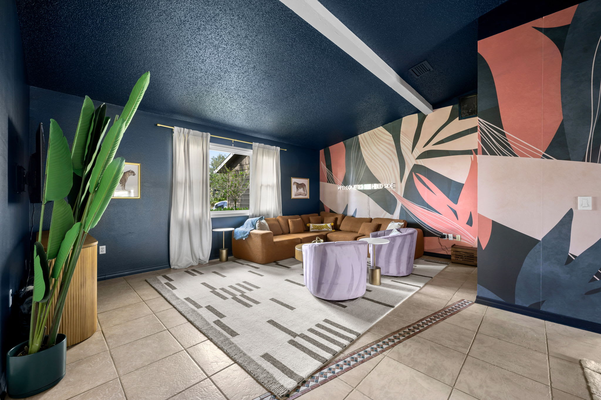 Relax in the plush seating and catch your favorite shows on the smart TV — the perfect combo for unwinding after a day of fun.

