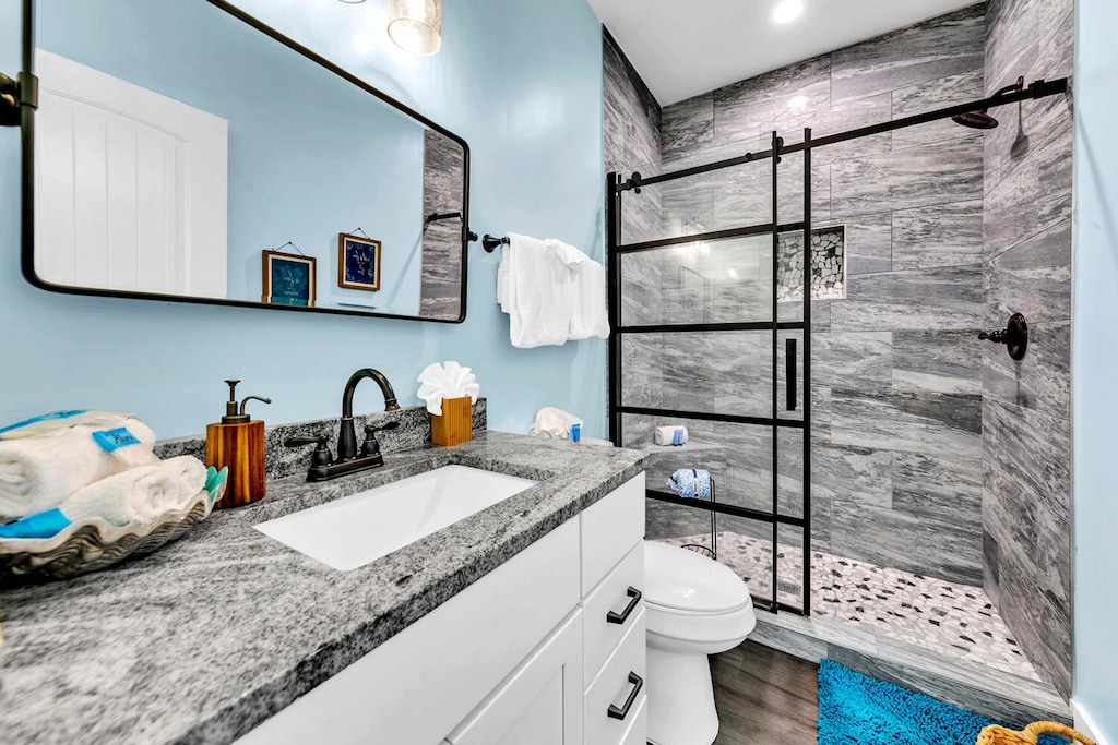 Guest bathroom with walk-in shower