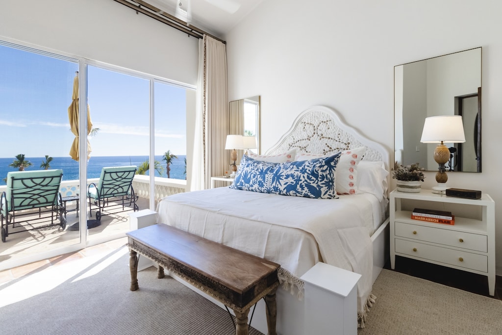 Bedroom suite with ocean views