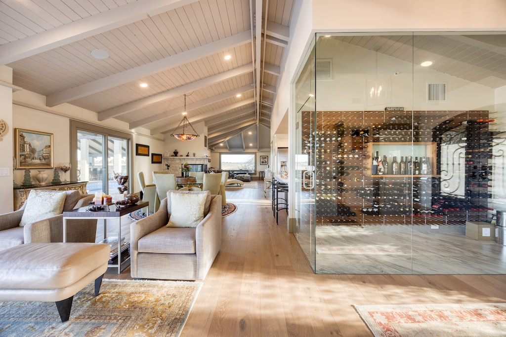 Your perfect spot to savor and explore fine wines in the heart of the living room.