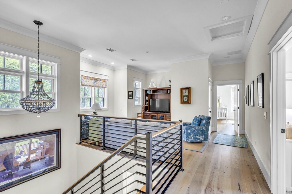 Upstairs Landing with 2nd Living Space and Three Bedrooms