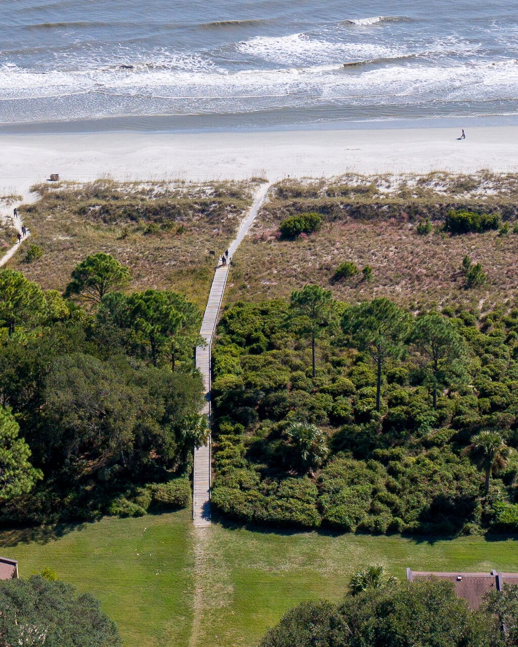 Aerial View of Beach Path