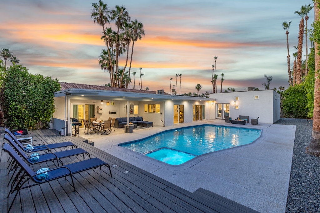 Gorgeous sunsets await while you sit by the sparkling pool