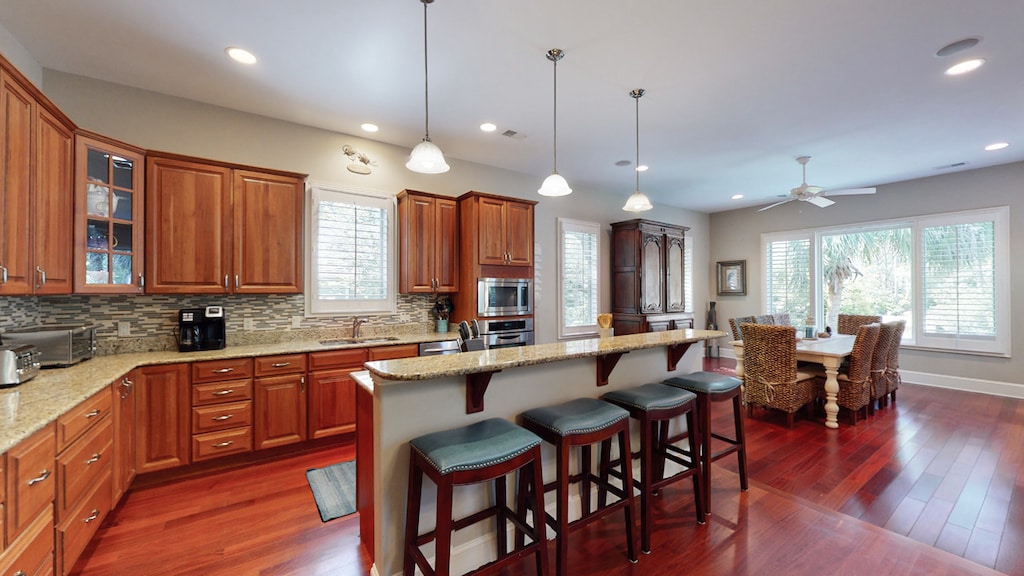 Large Kitchen with Granite Countertops