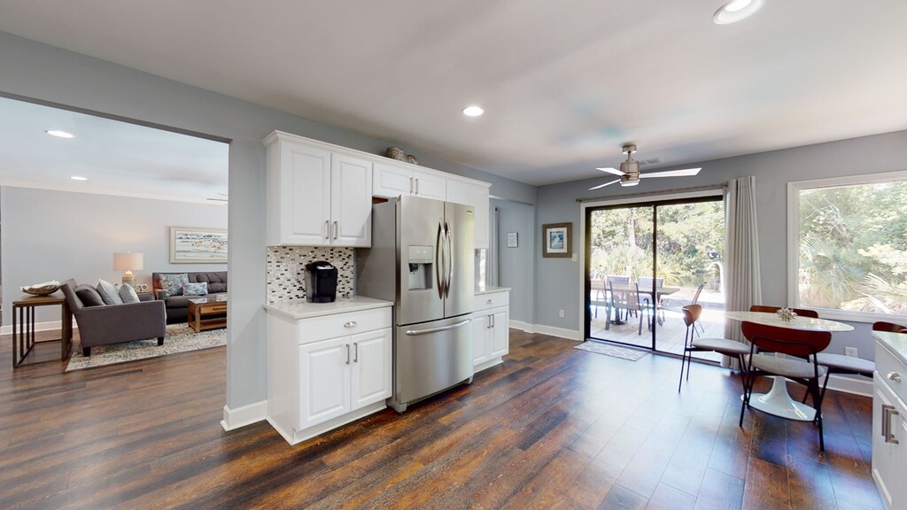 Open Kitchen with Stainless Steel Appliances