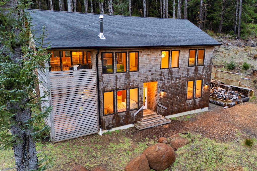 The general exterior of the house.