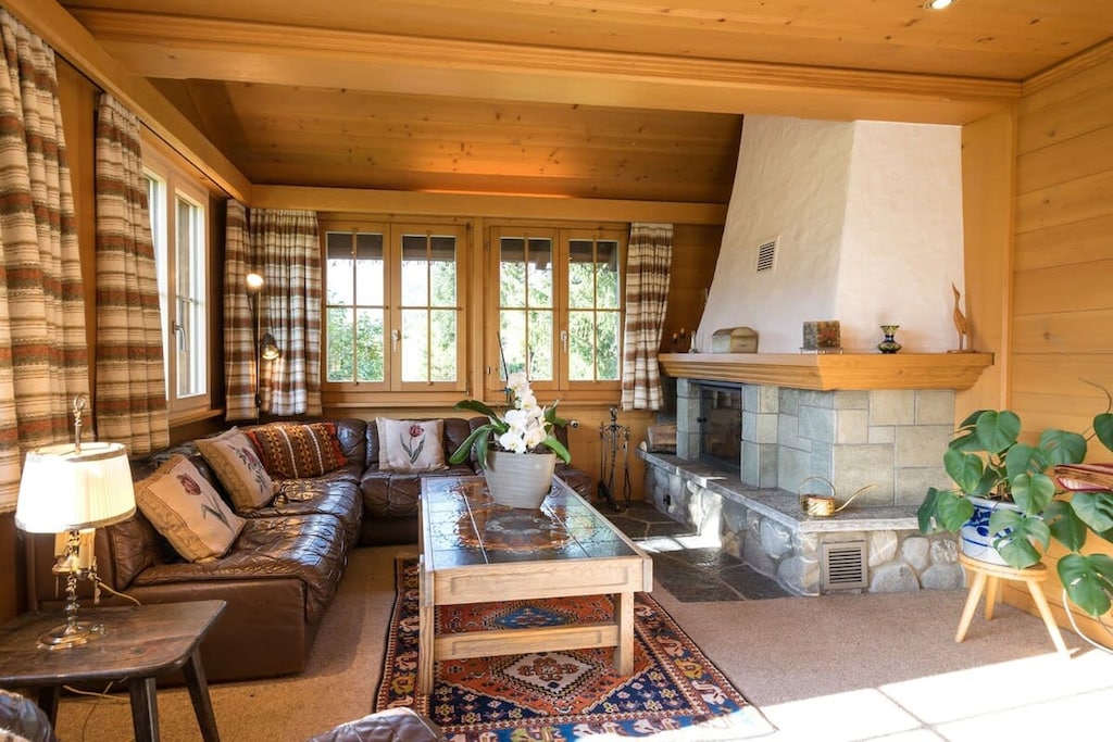 Spend time together by the fireplace