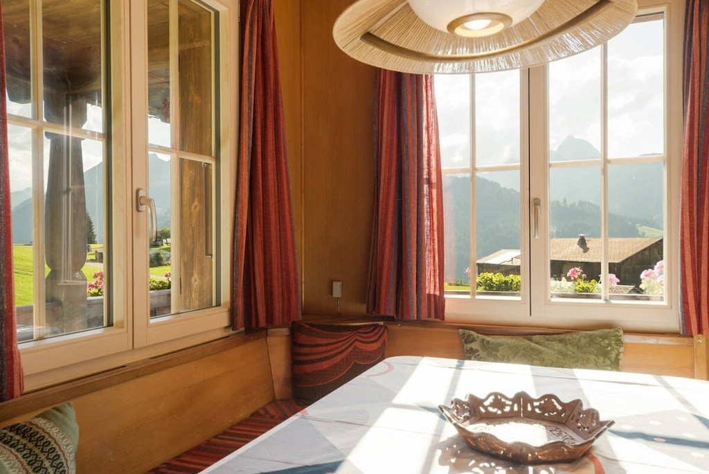 Gaze at the views of the Swiss mountainside