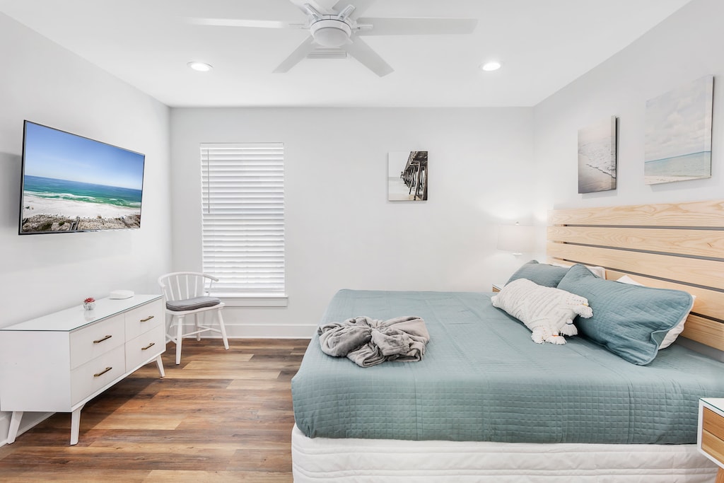 Bedroom #8 includes a flat-screen TV.