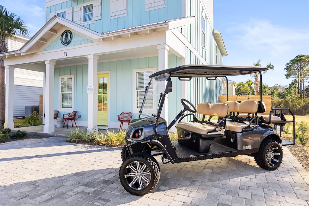 Complimentary golf cart with home.