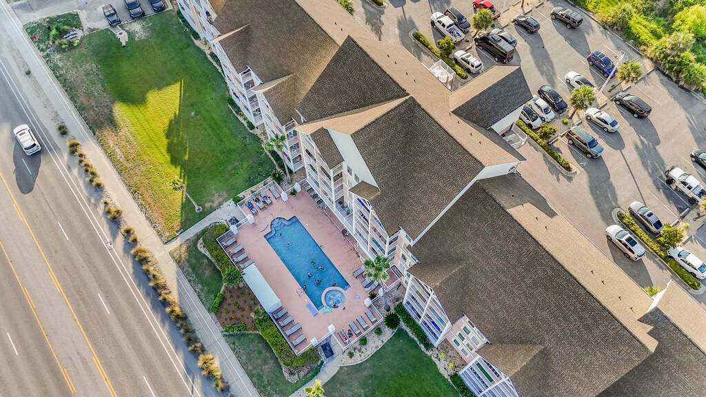 Aerial view of the pool