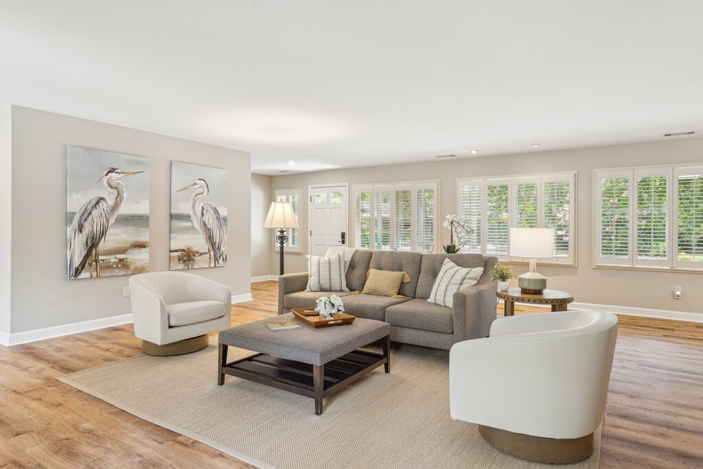 Open and bright living room